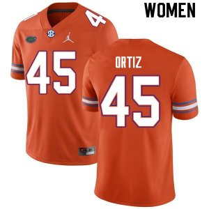 Women's Florida Gators #45 Marco Ortiz NCAA Nike Orange Authentic Stitched College Football Jersey SMN2662LB